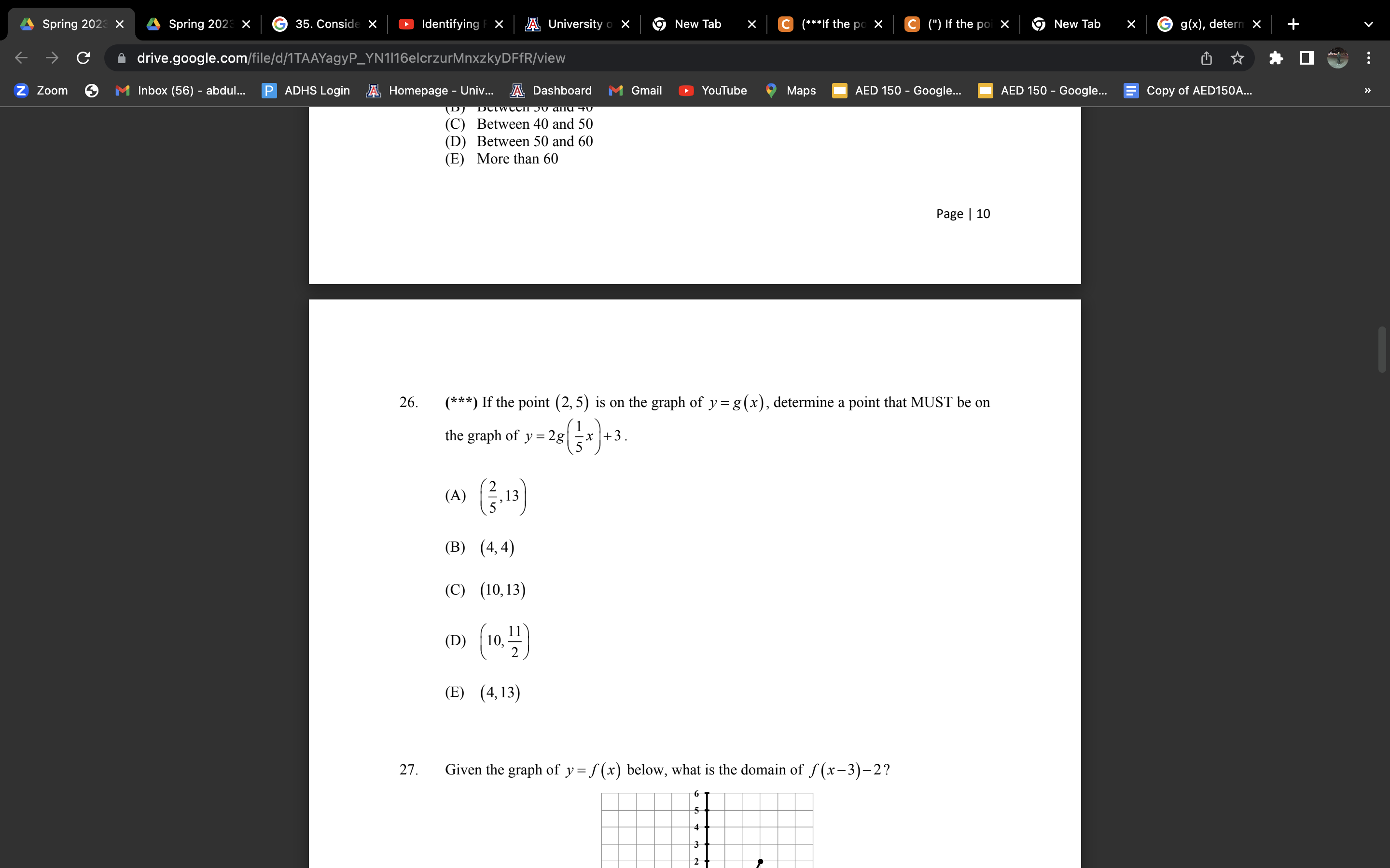Spring 2023 X Spring 2023 X G 35. Conside X