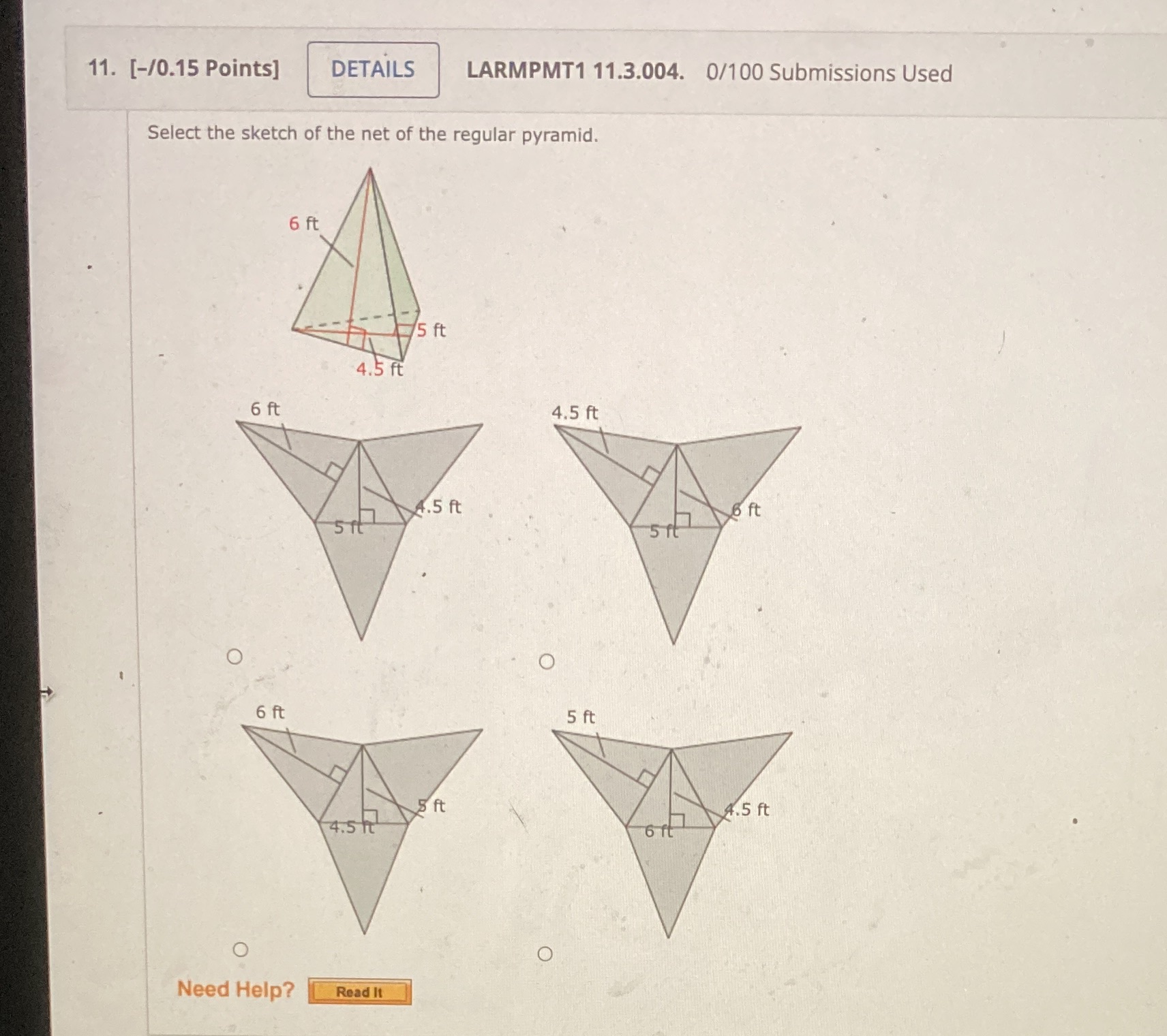 11. [-/0.15 Points] DETAILS LARMPMT1 11.3.004.