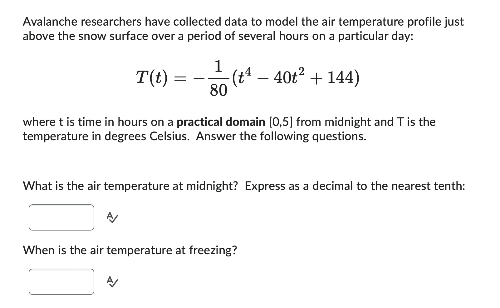 Please help: Avalanche researchers have collected
