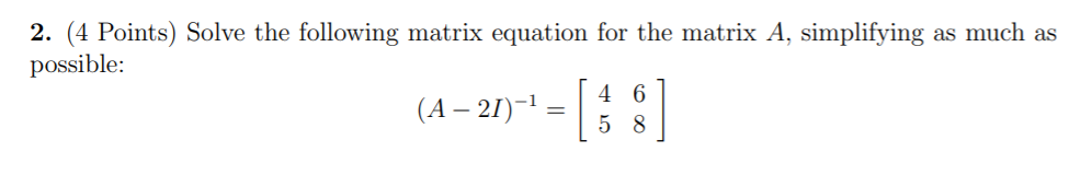 solve this 2. (4 Points) Solve the following