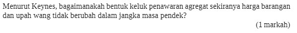 Menurut Keynes, bagaimanakah bentuk keluk