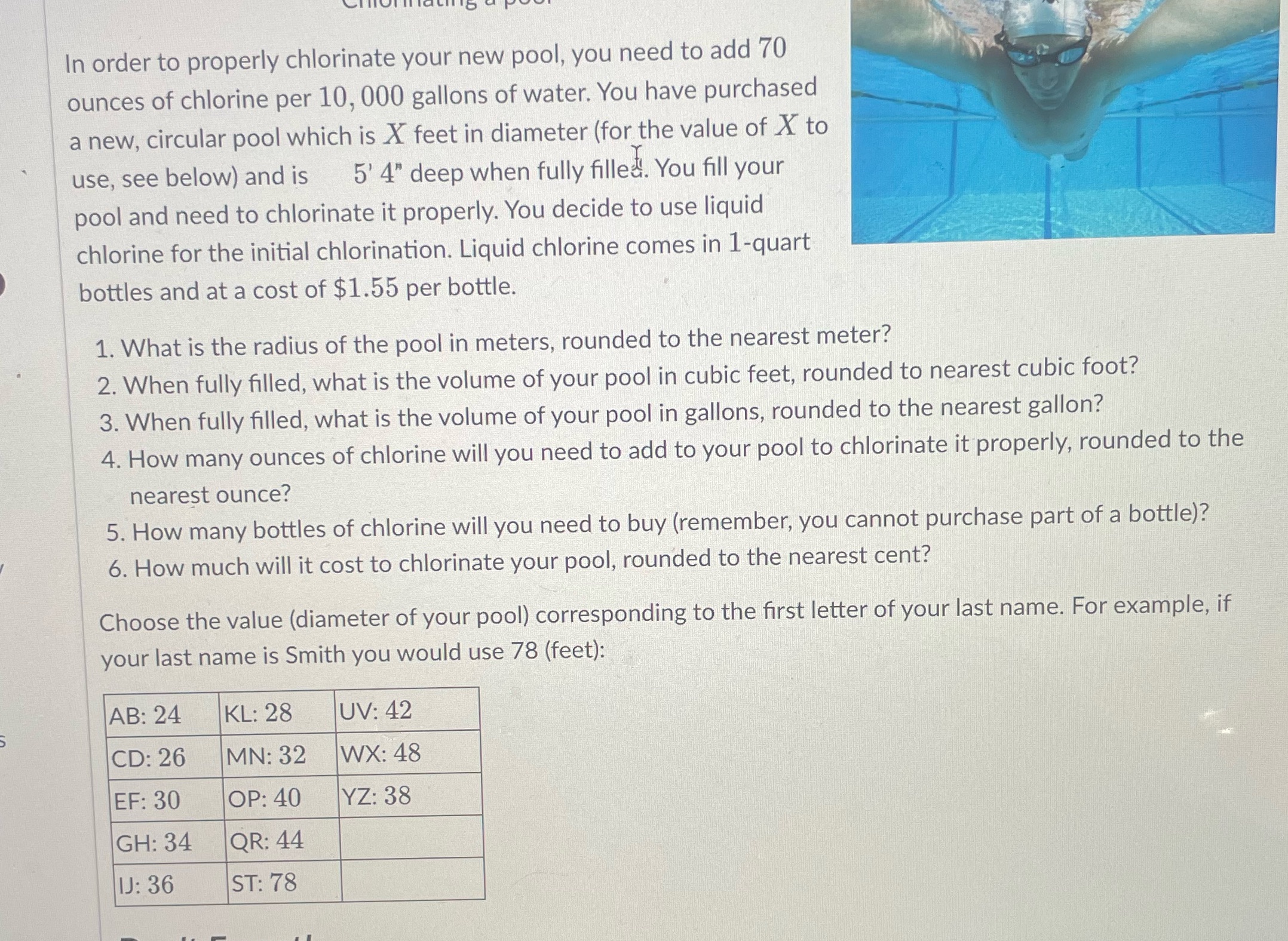 My Diameter is 34 5 bl IIU! II ICU." IE on vau In