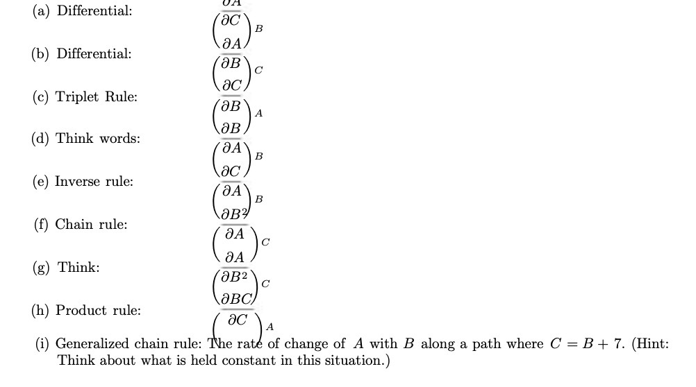 (a) Differential: ac B aA (b) Differential: OB C