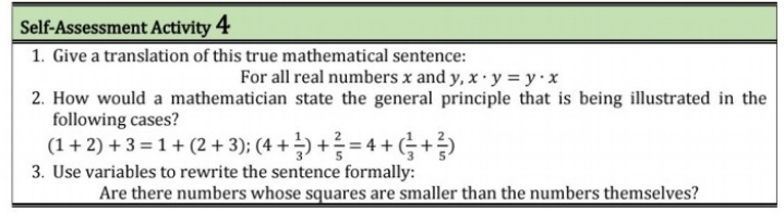Mathematics In The Modern World Self-Assessment
