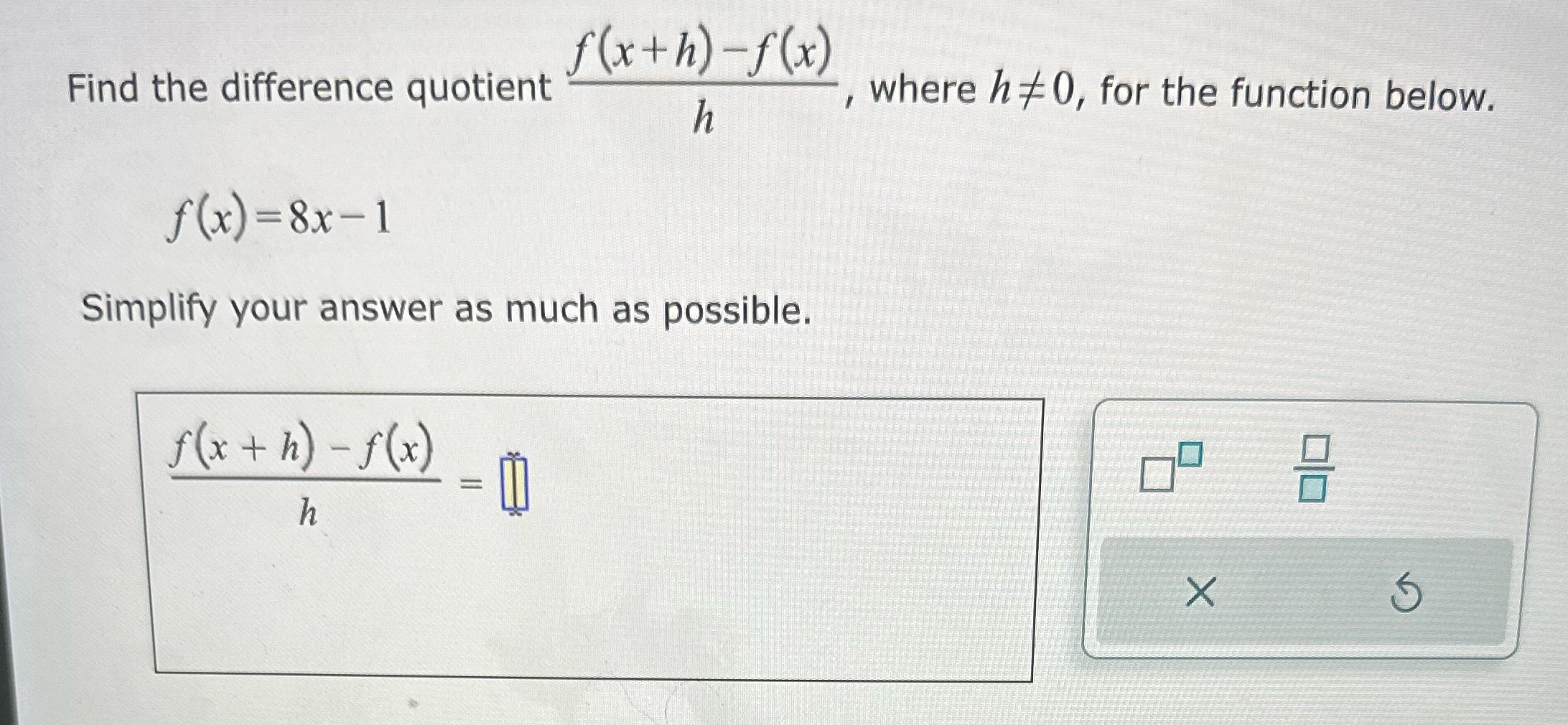 f (xth ) - f(x ) Find the difference quotient ,