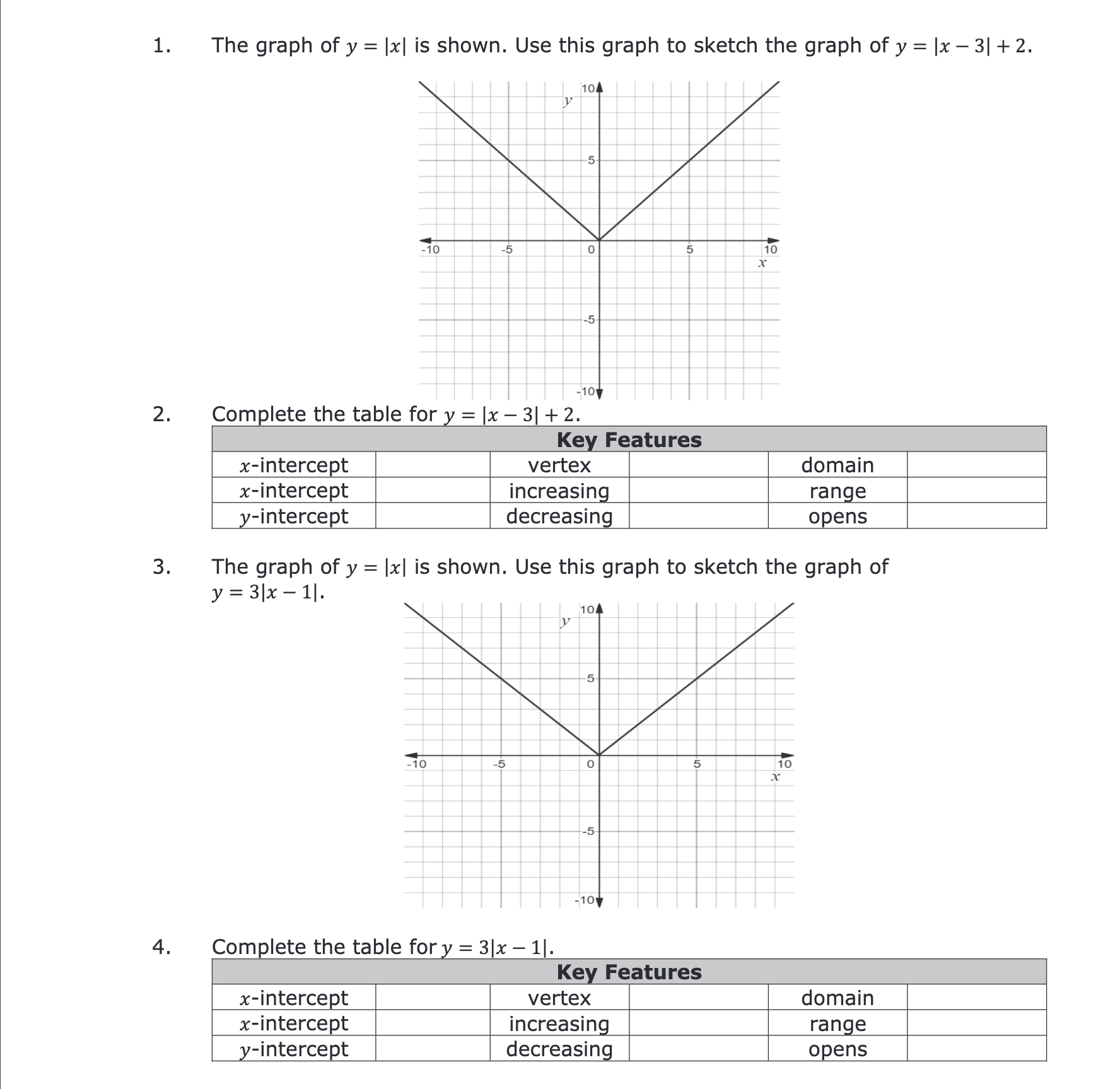 Hi! need help with explanation 5. The graph of y