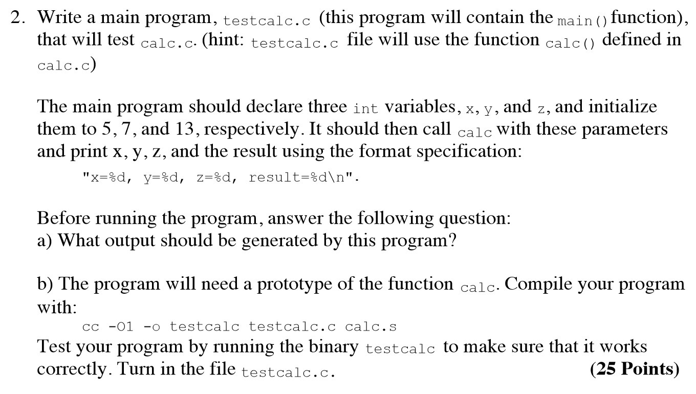 2. Write a main program, te Etc-C13 _ C (this