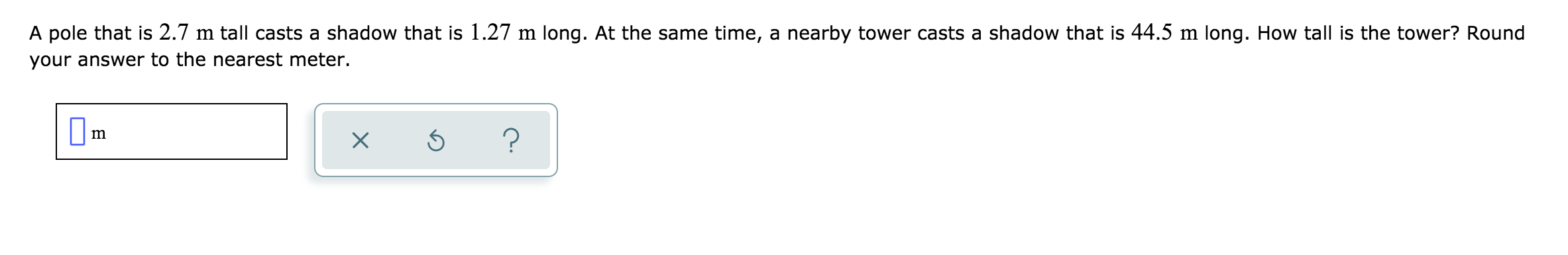 please help with these :) A pole that is 2.7 m