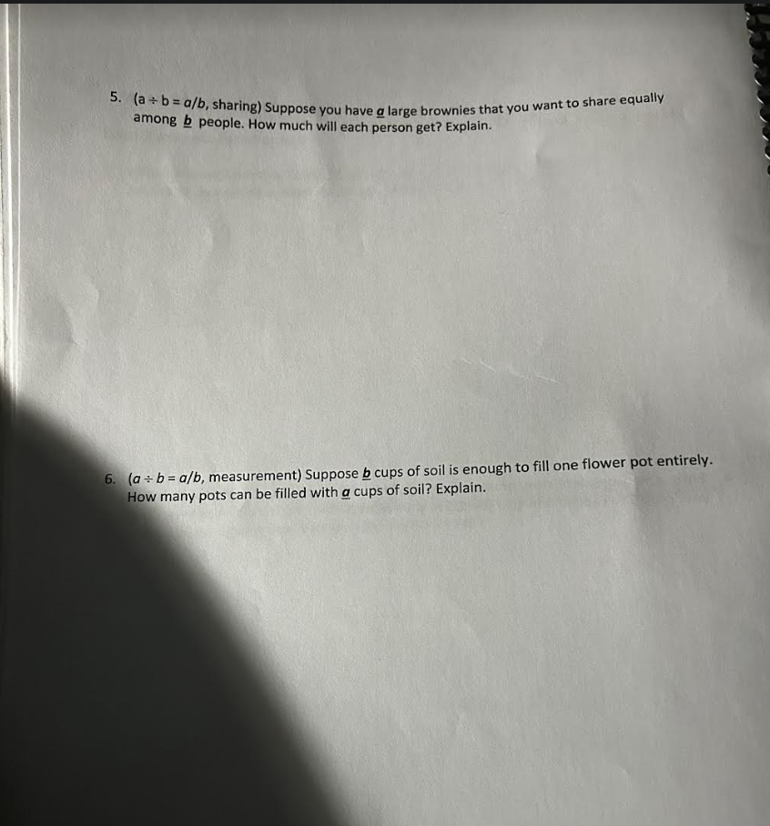 Writing Fraction Story Problems Equal Sharing and
