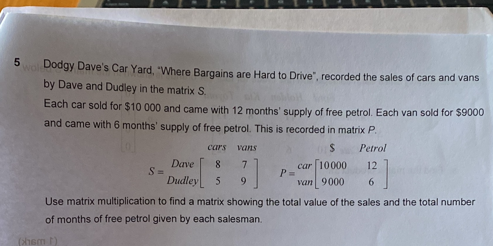 What is the answer to this ? 5 wal Dodgy