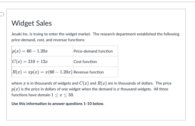 Question 1 114 pts Use the Sales information