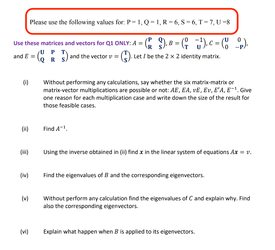 Please use the following values for: P = i, Q =