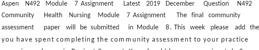 Aspen N492 Module 2Assignment Latest 2019