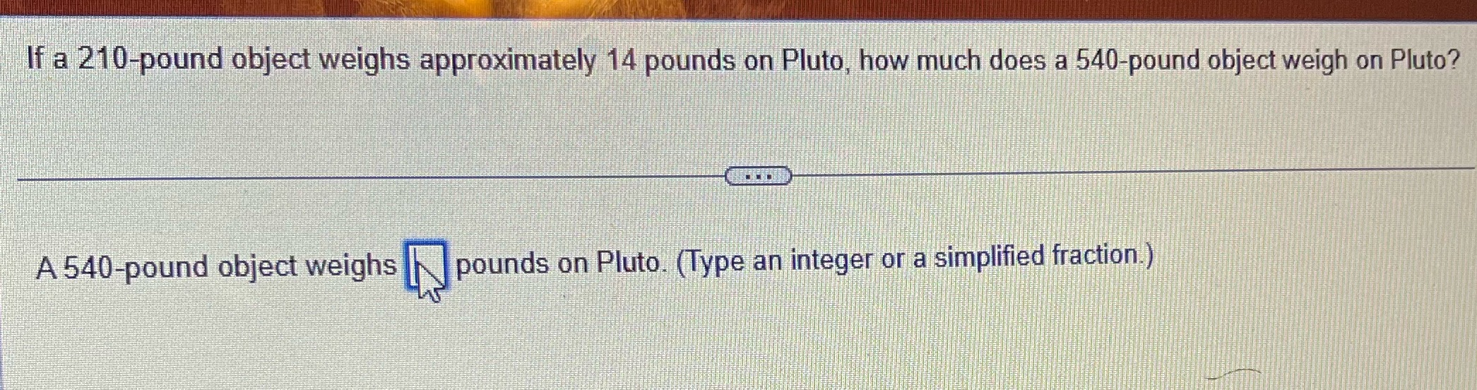 I need help for this math please If a 210-pound