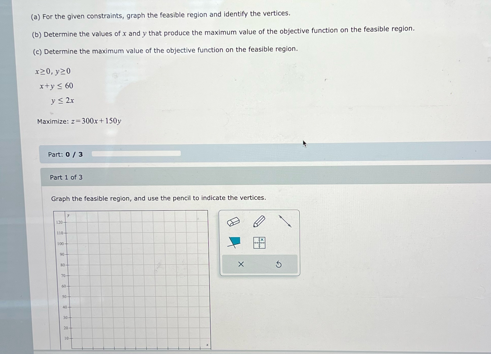 ugs of is and y that produce the maximum value of
