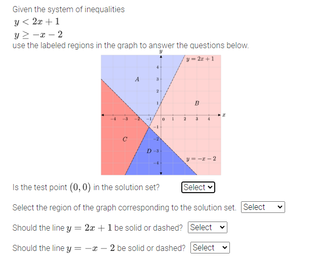Given the system of inequalities y 5: 2:13 i 1 y