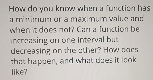 Answer the following How do you know when a