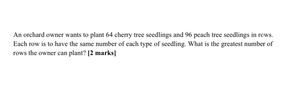 An orchard owner wants to plant 64 cherry tree