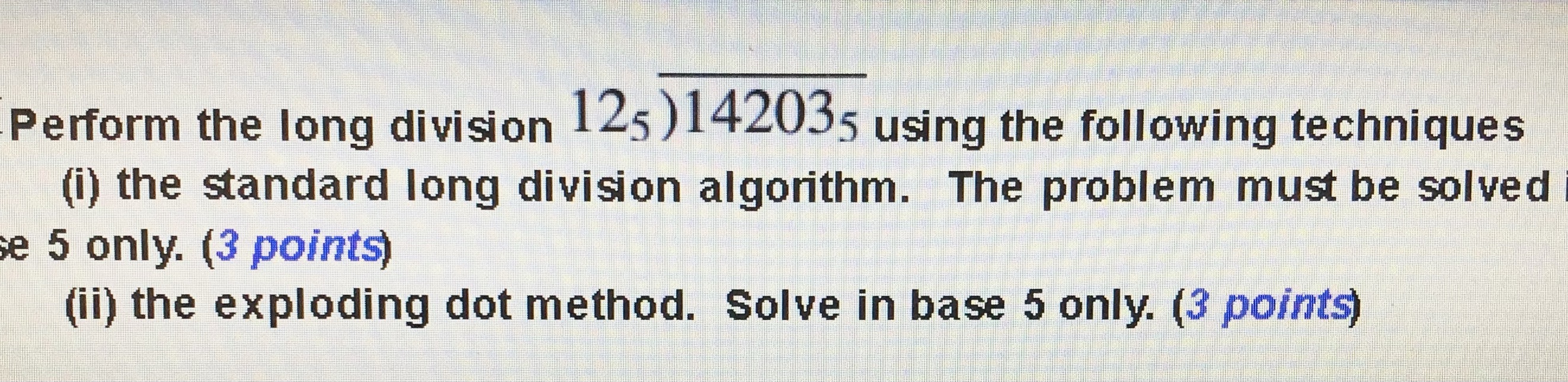 Perform the long division 125) 142035 using the