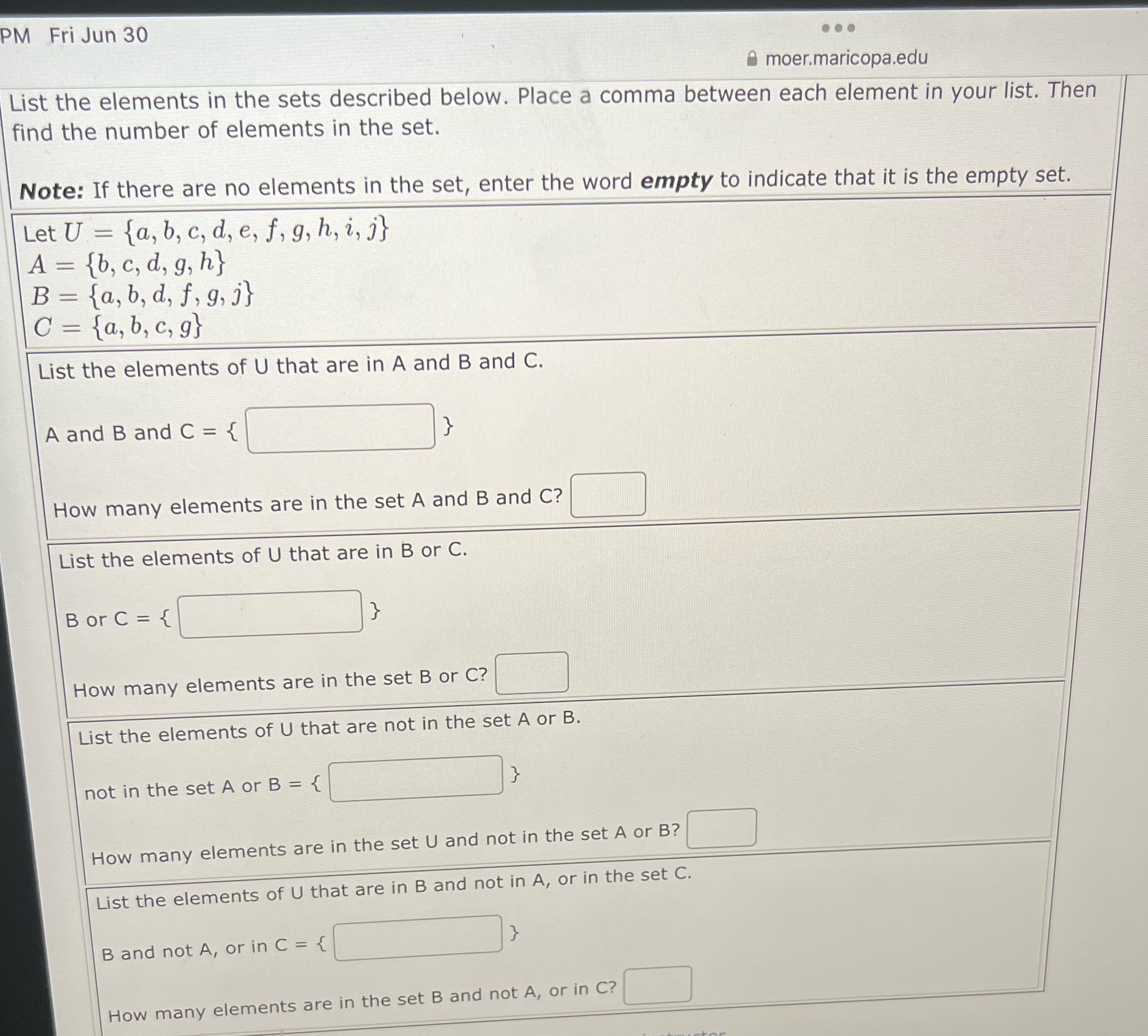 PM Fri Jun 30 ... moer.maricopa.edu List the