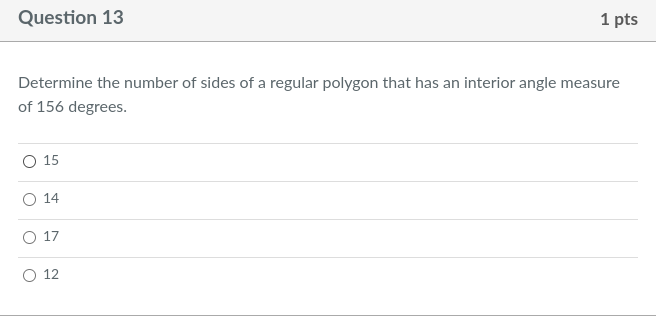 I need help from 8-17. 8. Question 8 1 pts The