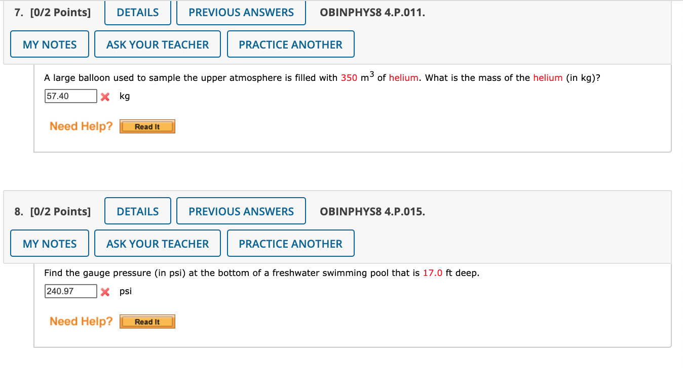 Help me with two Physics of Matter questions. The