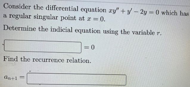 Consider the differential equation xy" + y