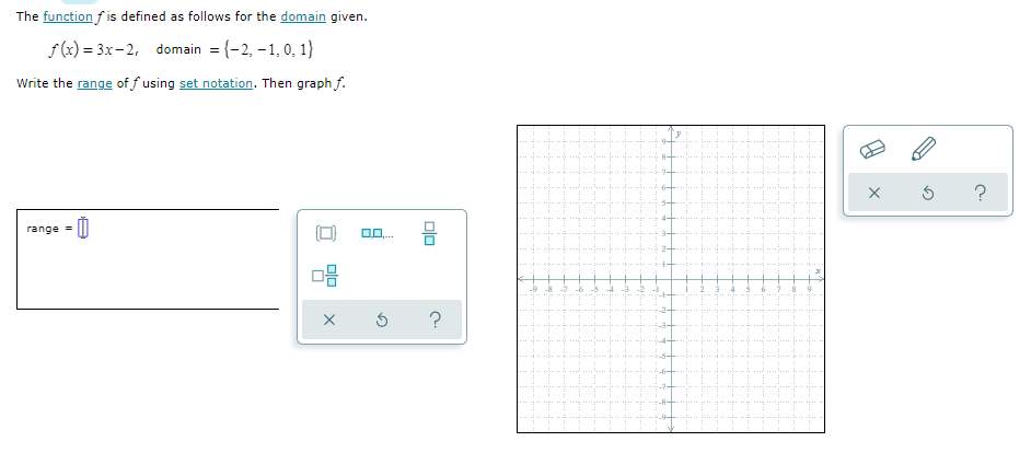 The function f is defined as follows for the