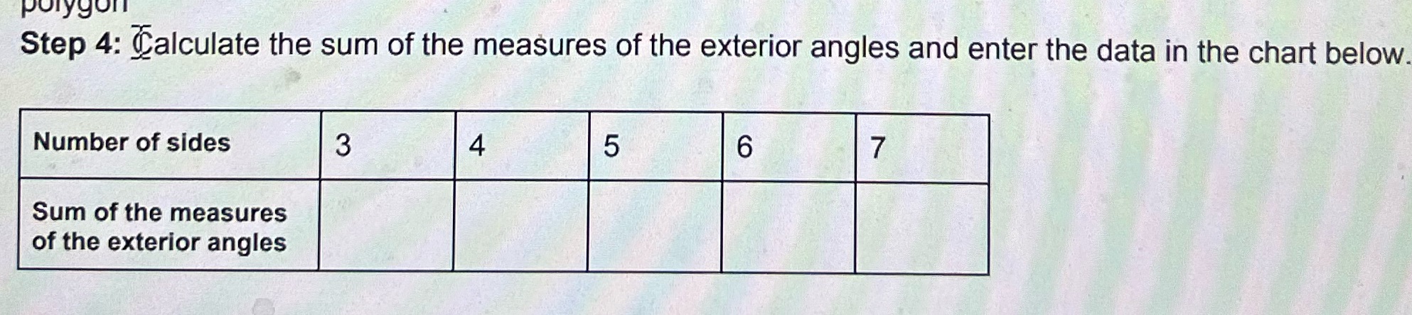 Calculate the sum of the measures of the exterior