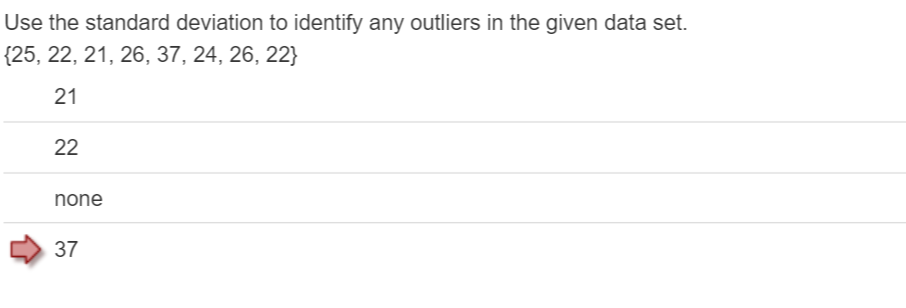 Identify the variance and the standard deviation
