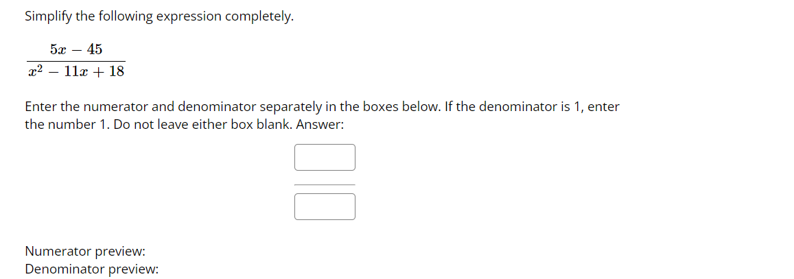 1) Add and simplify: IDLEF5 + 9x+6 2 2 Enter the