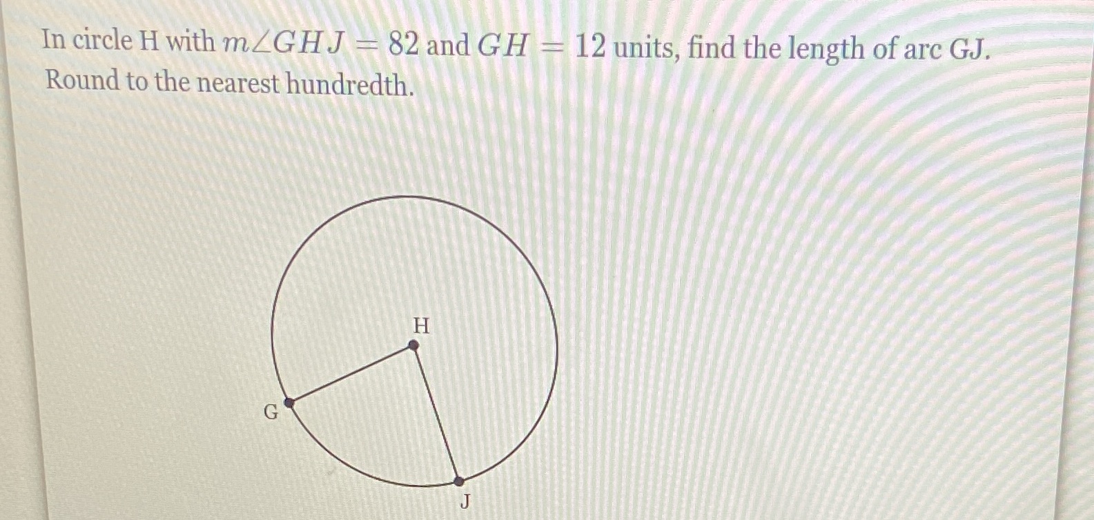 I need help with this question ! In circle H with