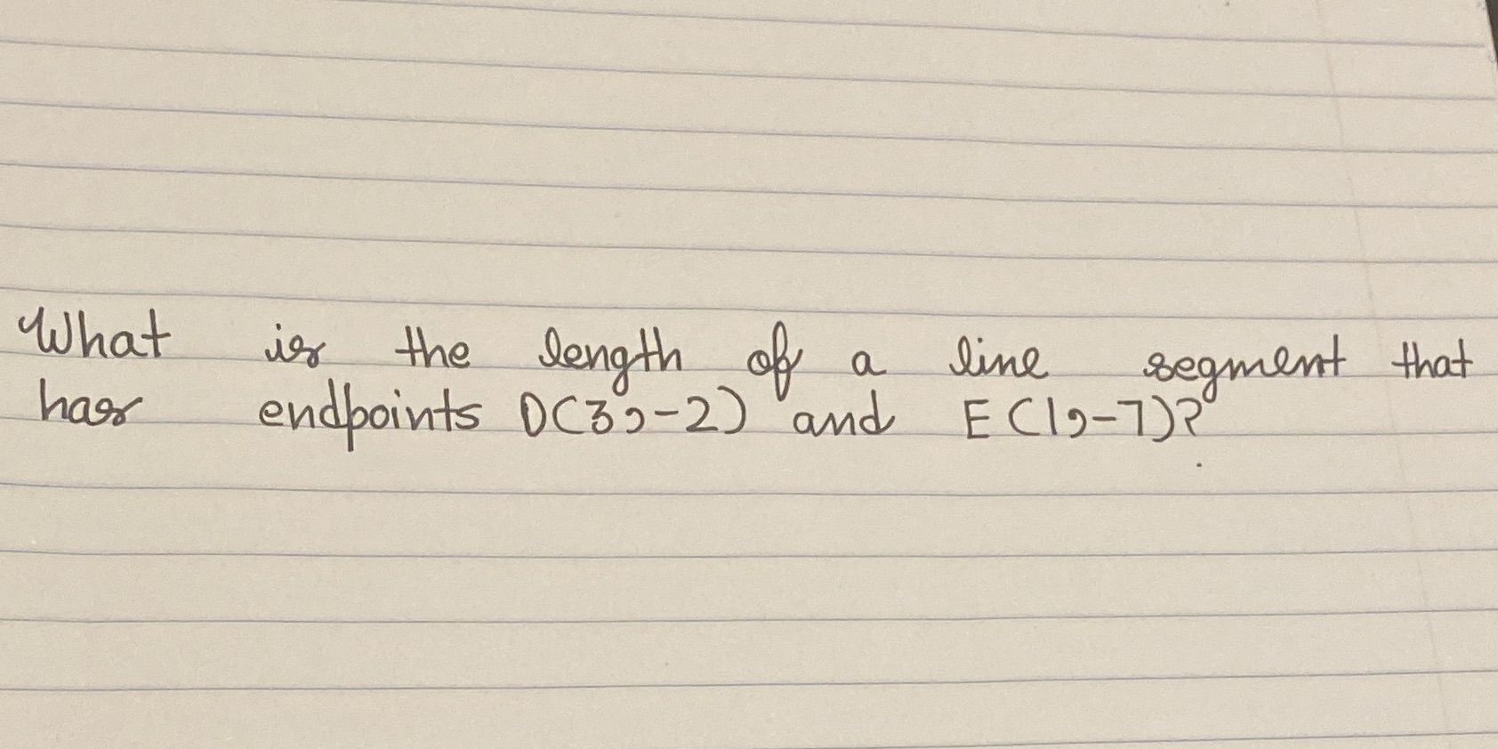 Math question please help me What is the length