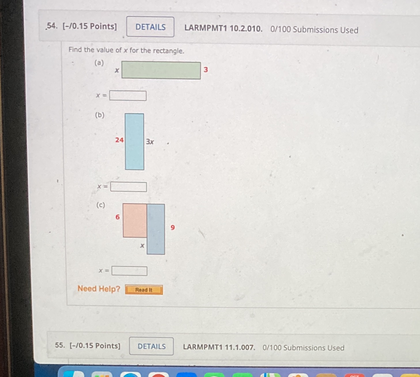 _54. [40.15 Points] DETAILS LARMPMT1 10.2.010.