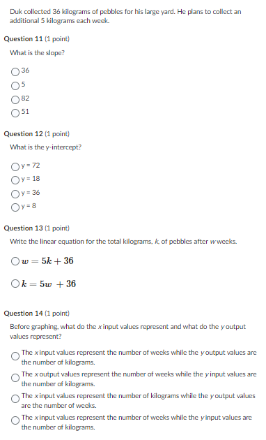 Duk collected 36 kilograms of pebbles for his