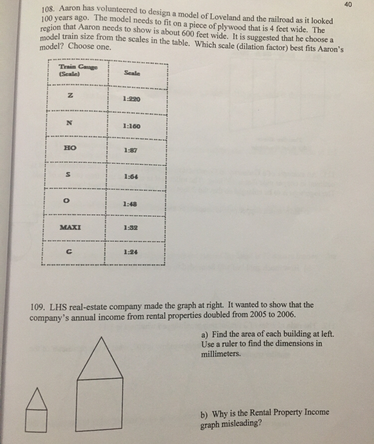 Geometry 40 108. Aaron has volunteered to design