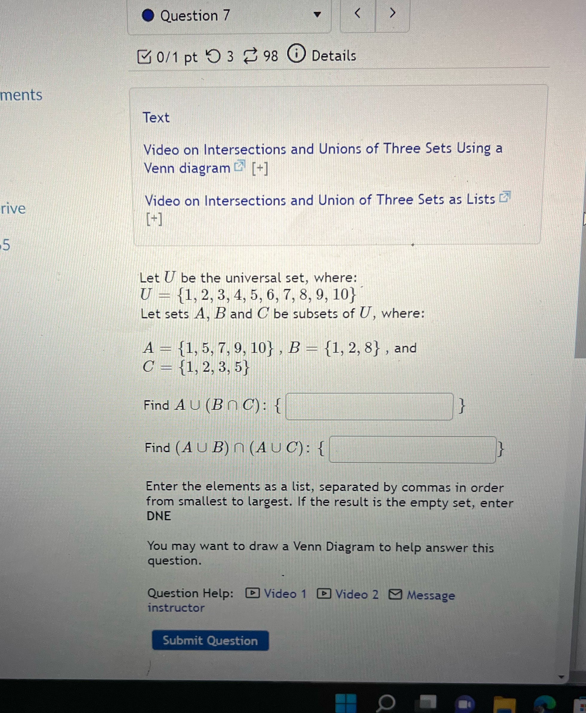 Question 7 0/1 pt 9 3 2 98 0 Details ments Text