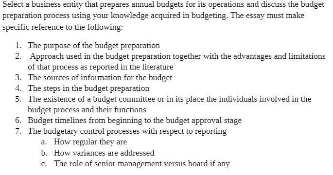 Select a business entity that prepares annual