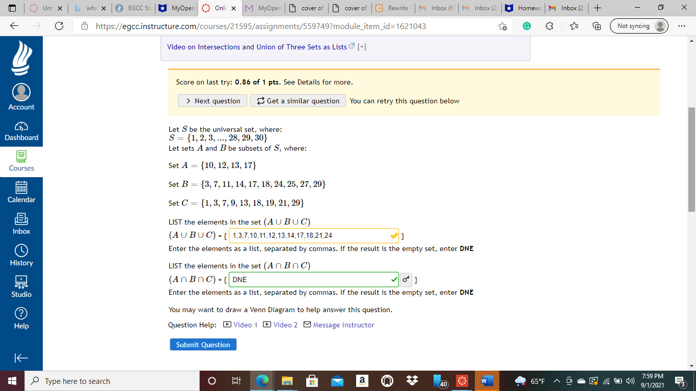 > Uni x _ whe X EGCC Stu| MyOpen ( ) Onli X M