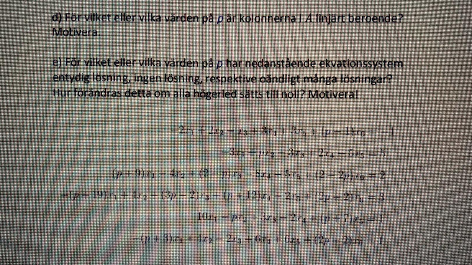 for an arbitrary real number p, calculate the