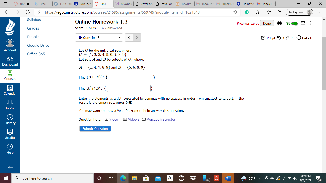 > Uni x _ whe X EGCC Stu| MyOpen ( ) Onli X M