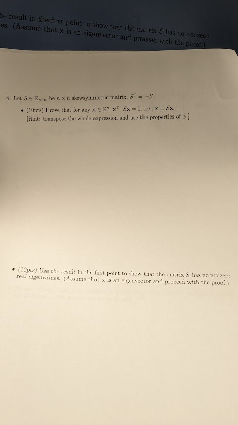 he result in the first point to show that the