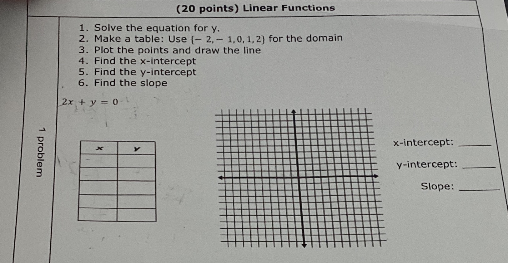 Idk how to set it up (20 points) Linear Functions