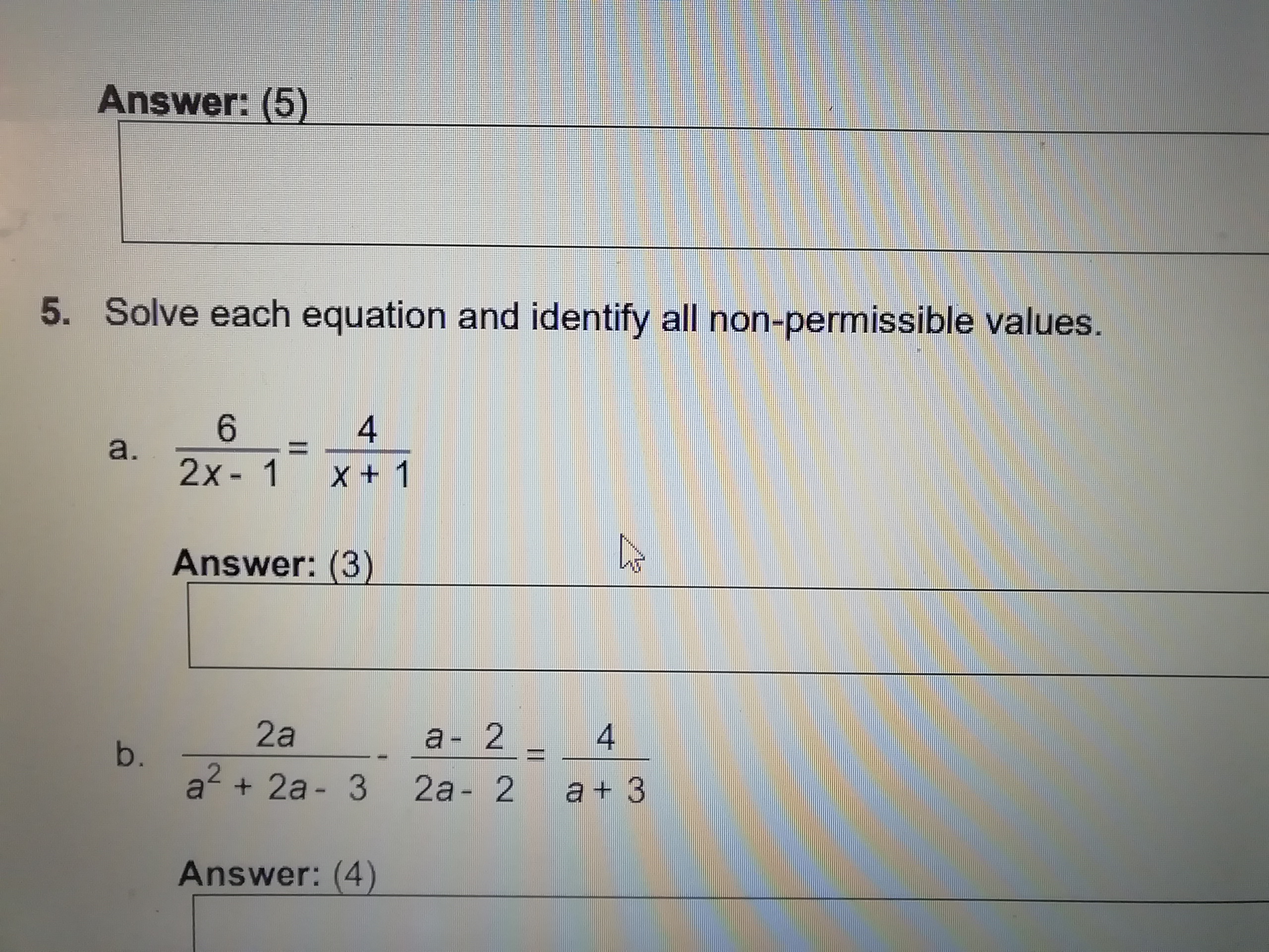 1. Simplify the following rational expressions.