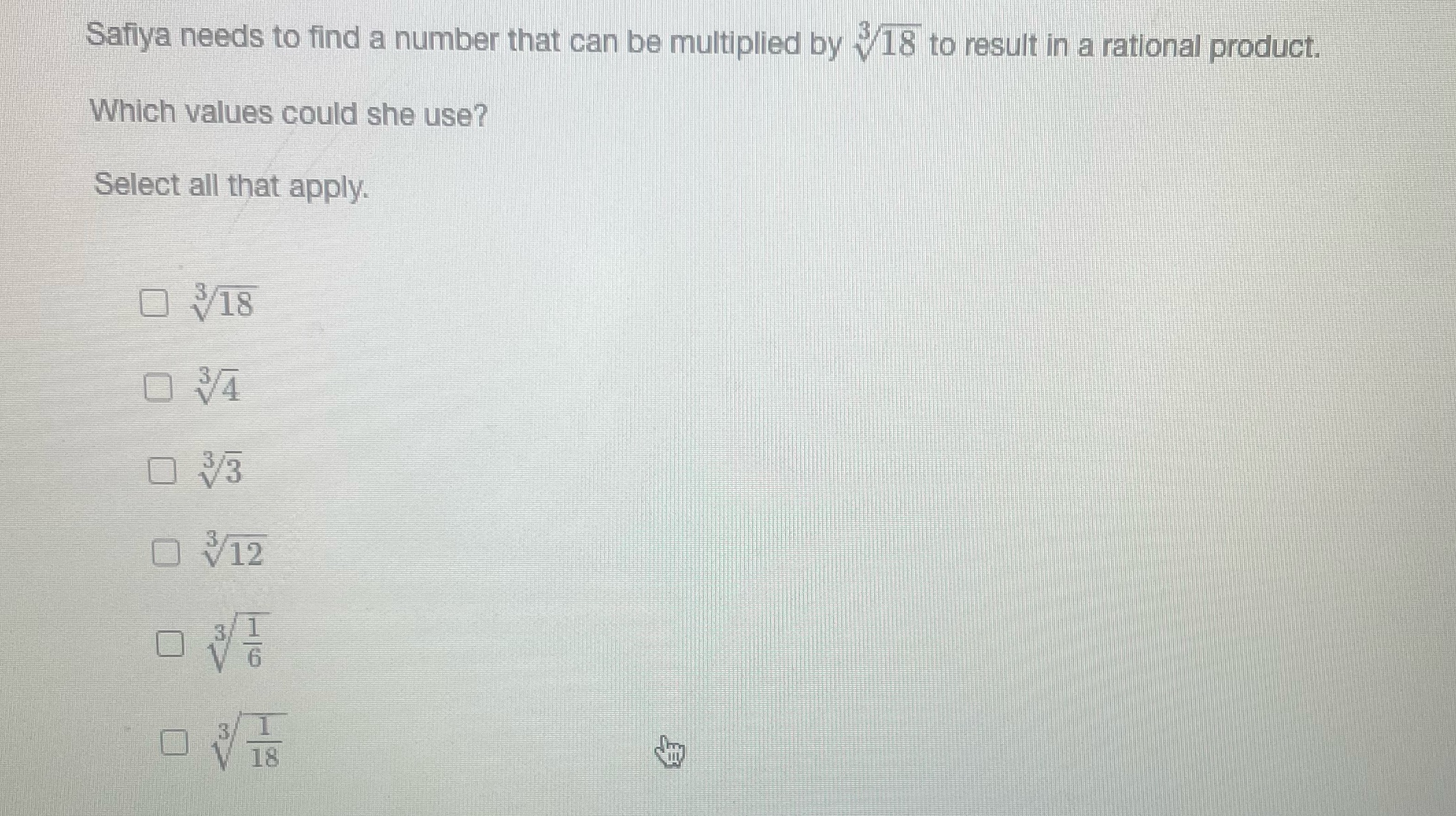 Safiya needs to find a number that can be