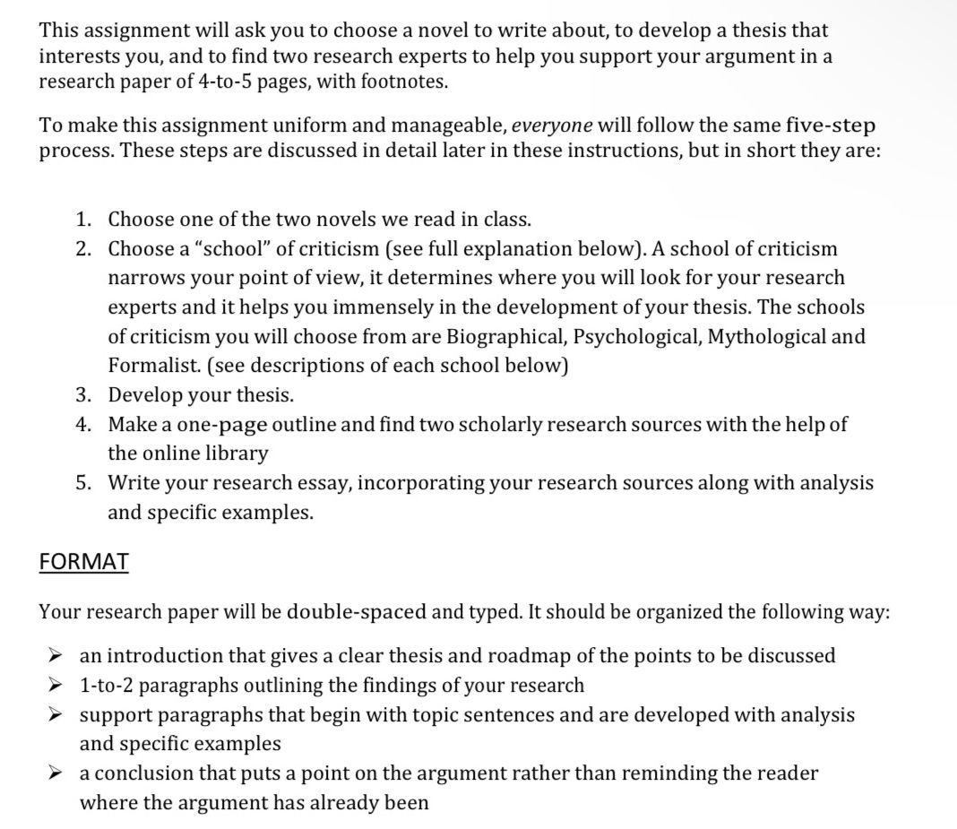 I will also need two (2) research sources from a