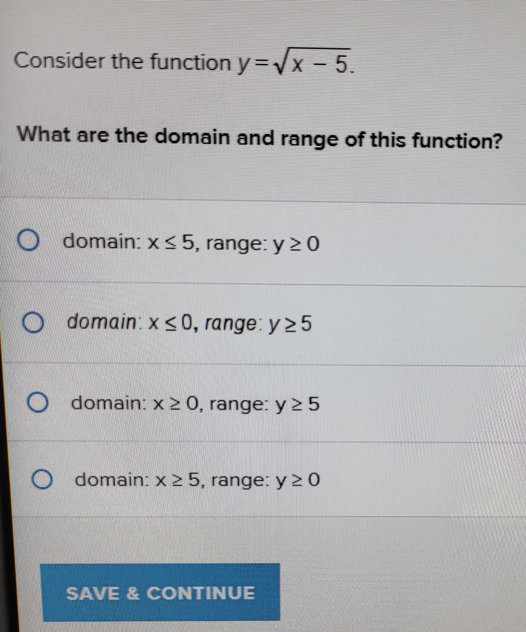 answer please. Consider the function y = vx - 5.