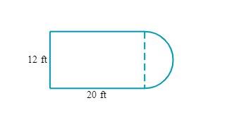 A rose garden is formed by joining arectangleand