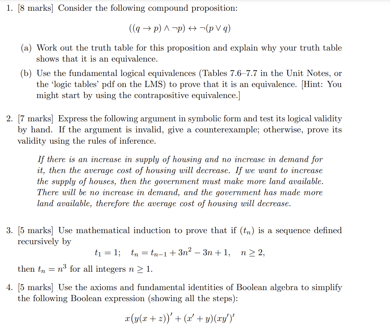 l. [8 marks] Consider the following compound
