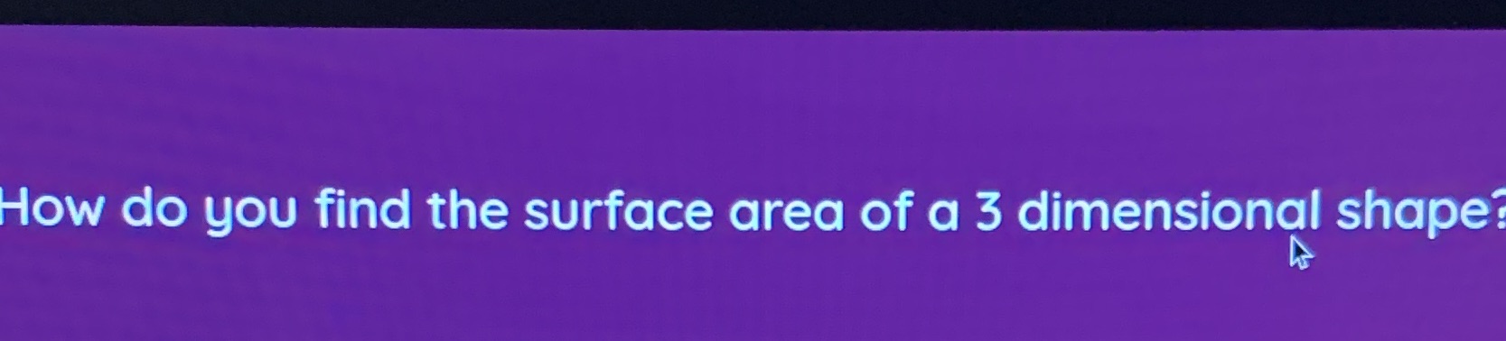 How do you find the surface area of a 3